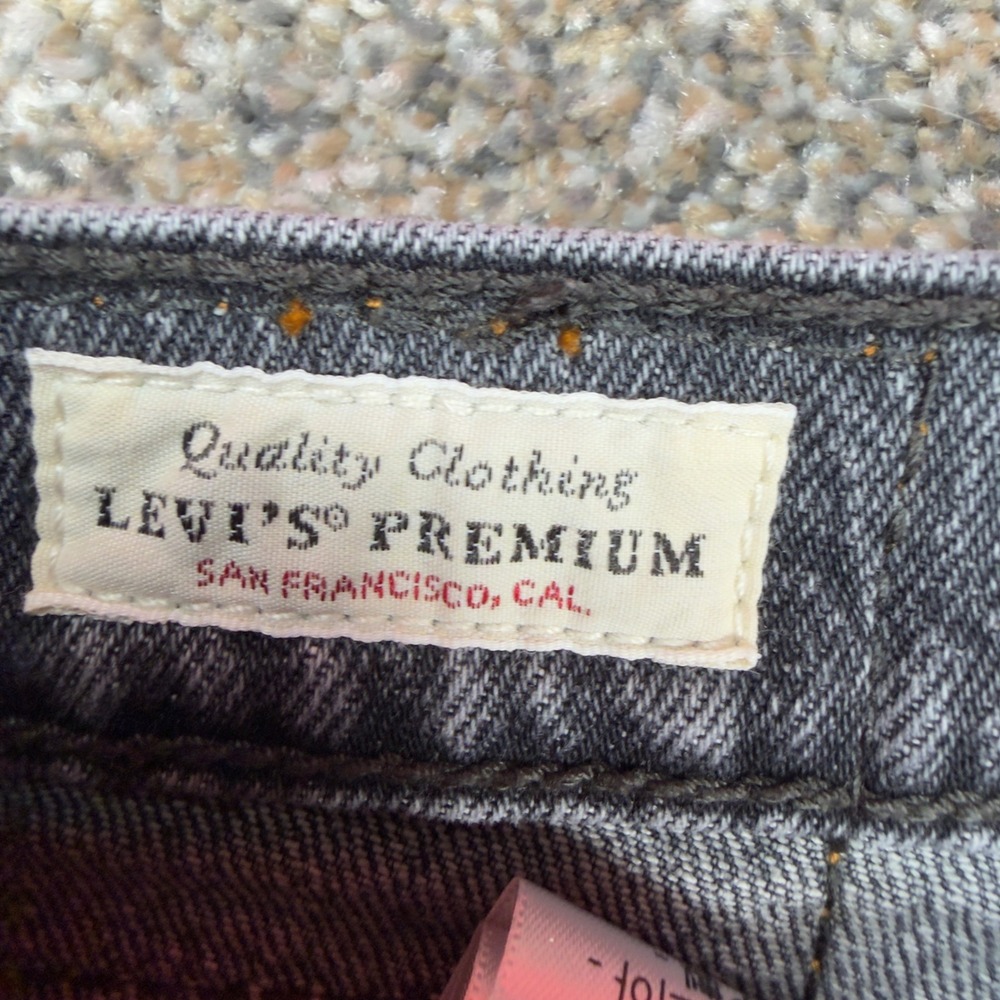 Levis Premium 501 Original Gray Straight Leg High Rise Button Fly Jeans Womens‎ - Picture 2 of 12